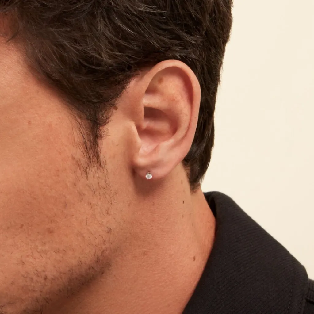 Histoire d'Or Boucle D'oreille Puce Unitaire Victoria or blanc diamant Discount