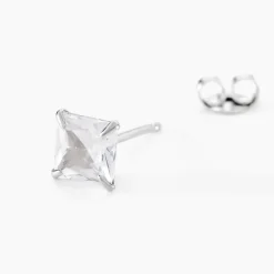 Histoire d'Or Boucle D'oreille Puce Unitaire Paco De Zirconium argent blanc oxyde Clearance