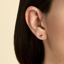 Histoire d'Or Boucle D'oreille Puce Unitaire Plaqué Or Jaune Juhana Oxydes Online