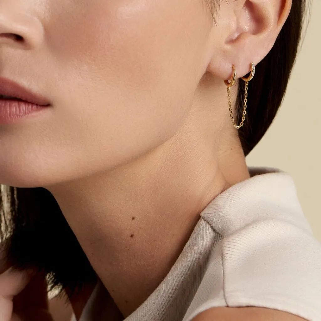 Histoire d'Or Boucle D'oreille Unitaire Plaqué Or Thed Oxydes De Zirconium Online