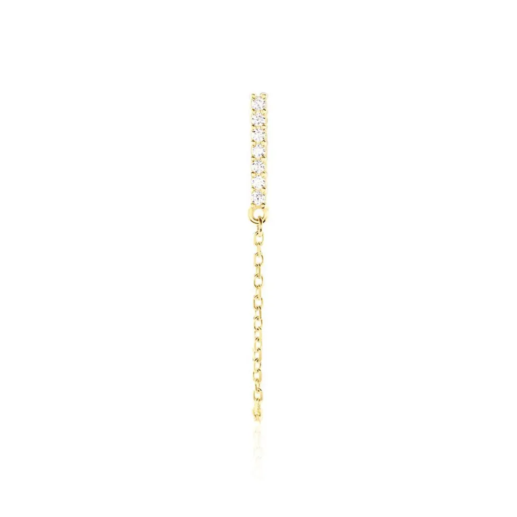 Histoire d'Or Boucle D'oreille Unitaire Barbra Or Jaune Oxyde De Zirconium Clearance