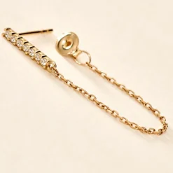 Histoire d'Or Boucle D'oreille Unitaire Barbra Or Jaune Oxyde De Zirconium Clearance