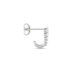 Histoire d'Or Boucle D'oreille Unitaire Minty Argent Blanc Oxyde De Zirconium Discount