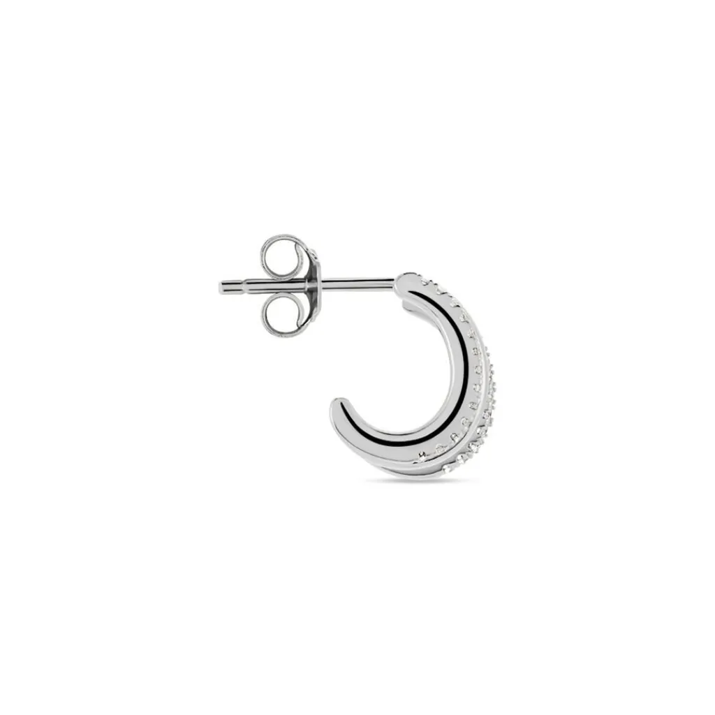 Histoire d'Or Boucle D'oreille Unitaire Minty Argent Blanc Oxyde De Zirconium