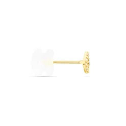 Histoire d'Or Boucles D'oreille Puce Unitaire Oya Or Jaune Oxyde De Zirconium Online