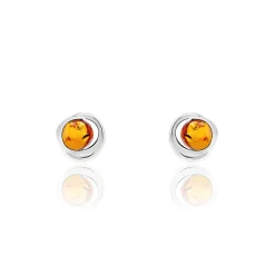 Histoire d'Or Boucles D'oreilles Argent Blanc Franjo Ambre Online