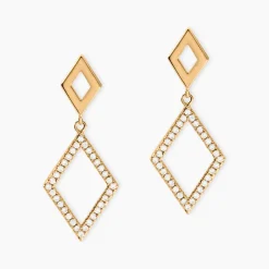 Histoire d'Or Boucles D'oreilles Brody Plaqué Or Jaune Oxydes De Zirconium Online