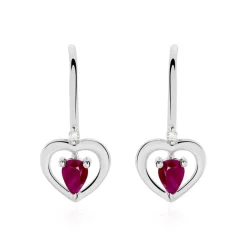 Histoire d'Or Boucles D'oreilles Danilo Or Blanc Rubis Outlet