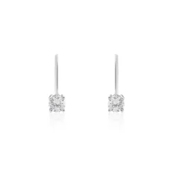 Histoire d'Or Boucles D'oreilles Dormeuses Argent Blanc Viventiol Oxyde De Zirconium New