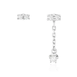 Histoire d'Or Boucles D'oreilles Dépareillées Argent Blanc Braden Oxyde De Zirconium Outlet