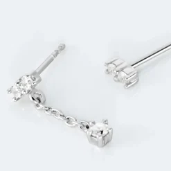Histoire d'Or Boucles D'oreilles Dépareillées Argent Blanc Braden Oxyde De Zirconium Outlet