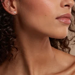 Histoire d'Or Boucles D'oreilles Dépareillées June Argent Blanc Oxyde De Zirconium Clearance