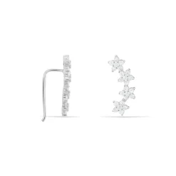Histoire d'Or Boucles D'oreilles Grimpantes Sohalia Argent Blanc Oxyde De Zirconium Online