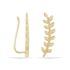 Histoire d'Or Boucles D'oreilles Grimpantes Folia Plaqué Or Jaune