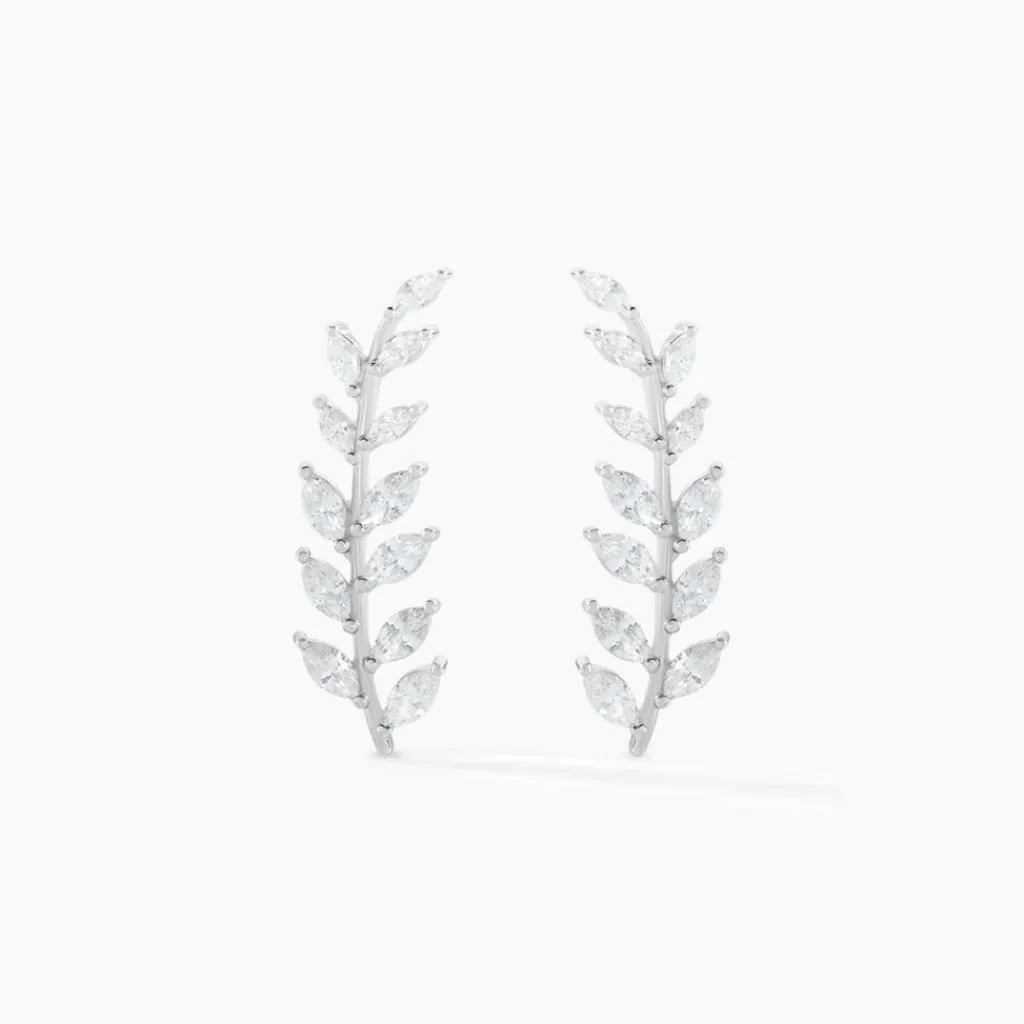 Histoire d'Or Boucles D'oreilles Grimpantes Sakira Argent Blanc Oxyde De Zirconium Outlet