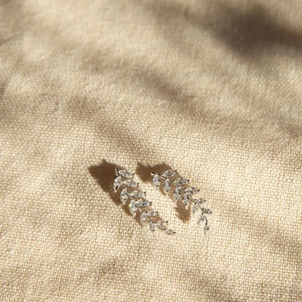 Histoire d'Or Boucles D'oreilles Grimpantes Sakira Argent Blanc Oxyde De Zirconium Outlet