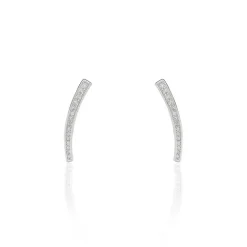 Histoire d'Or Boucles D'oreilles Grimpantes Argent Blanc Solvic Oxydes De Zirconium Online