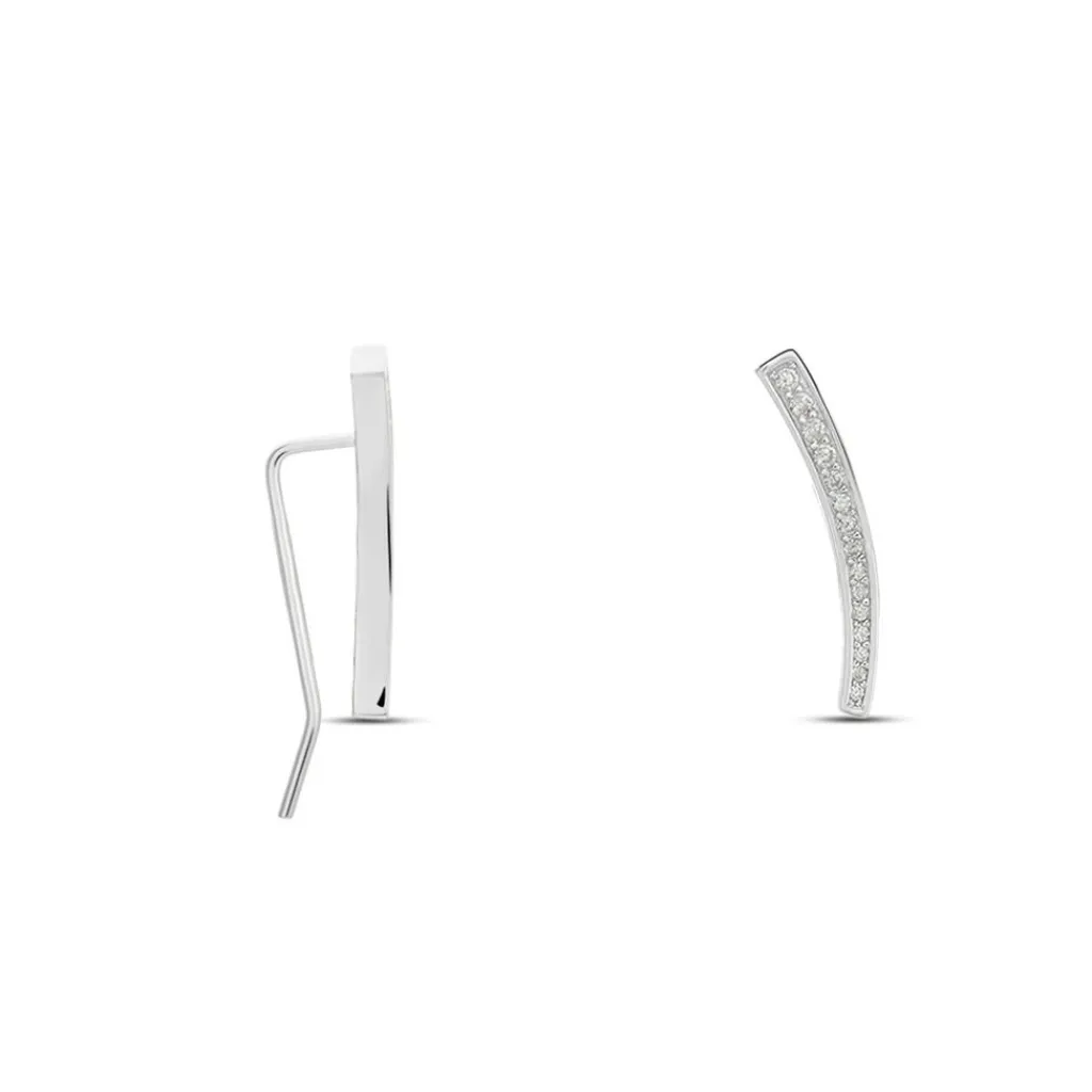Histoire d'Or Boucles D'oreilles Grimpantes Argent Blanc Solvic Oxydes De Zirconium Online