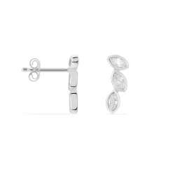 Histoire d'Or Boucles D'oreilles Grimpantes Elohane Argent Blanc Oxyde De Zirconium Clearance