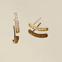 Histoire d'Or Boucles D'oreilles Jacoba Rondes Or Jaune Oxyde De Zirconium Discount