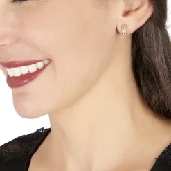 Histoire d'Or Boucles D'oreilles Jacobee Rondes Or Jaune Oxyde De Zirconium Hot