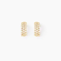 Histoire d'Or Boucles D'oreilles Jacquelene Rondes Or Jaune Oxyde De Zirconium Hot