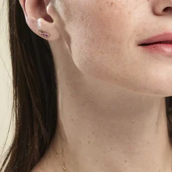 Histoire d'Or Boucles D'oreilles Lauressa Oxyde or rose amethyste violet Outlet