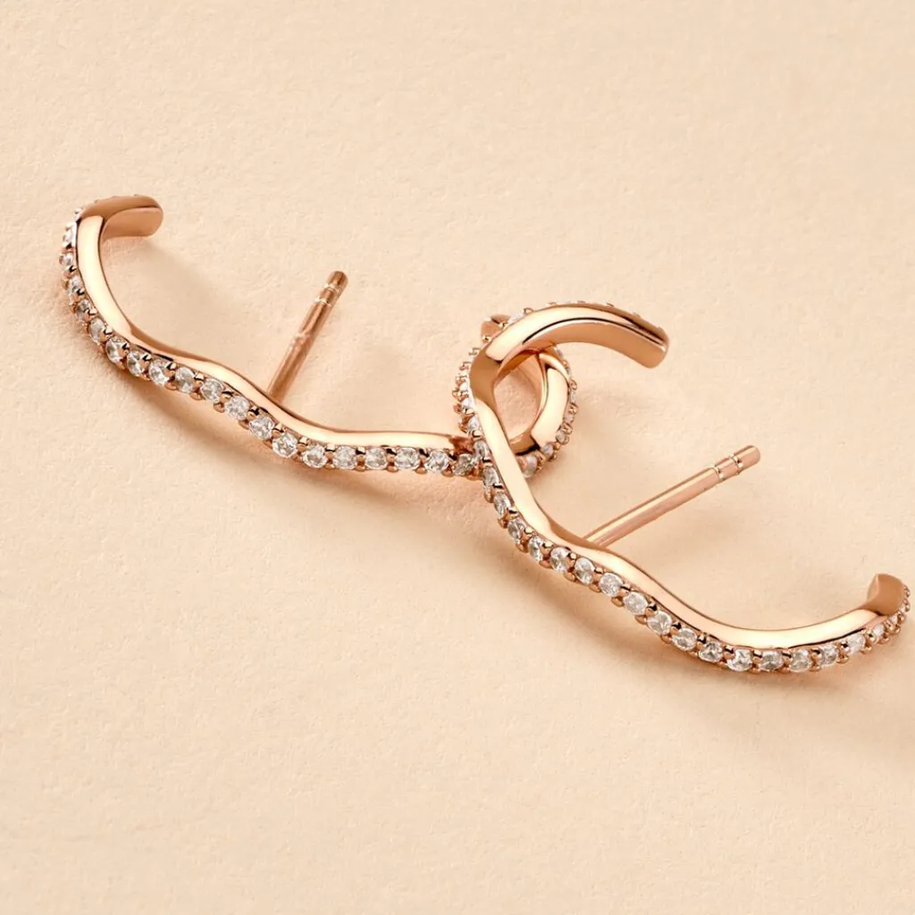 Histoire d'Or Boucles D'oreilles Lowri De Zirconium argent rose oxyde Best