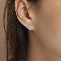 Histoire d'Or Boucles D'oreilles Or Blanc Clothilde Topazes Oxydes or blanc topaze bleue Discount