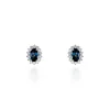 Histoire d'Or Boucles D'oreilles Or Blanc Quintilla Topazes London Blue Et Oxydes