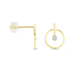 Histoire d'Or Boucles D'oreilles Or Jaune Adrienn Diamants Hot