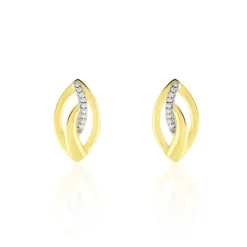 Histoire d'Or Boucles D'oreilles Or Jaune Sven Diamant