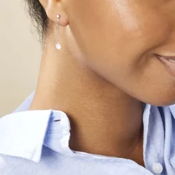 Histoire d'Or Boucles D'oreilles Pendantes Regane De Zirconium or blanc oxyde