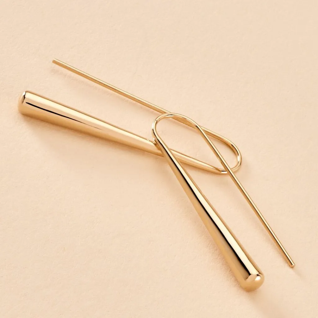 Histoire d'Or Boucles D'oreilles Pendantes Graham Plaqué Or Jaune New