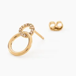 Histoire d'Or Boucles D'oreilles Pendantes Essia Plaqué Or Jaune Oxyde De Zirconium