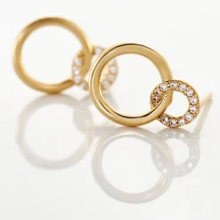 Histoire d'Or Boucles D'oreilles Pendantes Essia Plaqué Or Jaune Oxyde De Zirconium