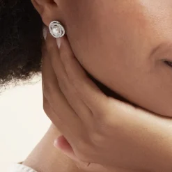 Histoire d'Or Boucles D'oreilles Pendantes Matilda Argent  Perle Culture Et Oxyde New