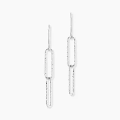 Histoire d'Or Boucles D'oreilles Pendantes Chiarina Argent Blanc Hot