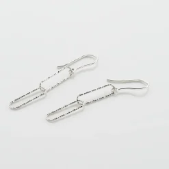 Histoire d'Or Boucles D'oreilles Pendantes Chiarina Argent Blanc Hot