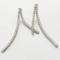 Histoire d'Or Boucles D'oreilles Pendantes Louanne Argent Blanc Oxyde De Zirconium Hot