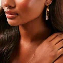 Histoire d'Or Boucles D'Oreilles Pendantes Jerry Or Jaune New