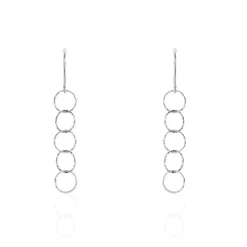 Histoire d'Or Boucles D'oreilles Pendantes Bulle Argent Blanc Clearance