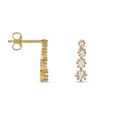 Histoire d'Or Boucles D'oreilles Pendantes Plaqué Or Beisiris Oxydes De Zirconium Hot
