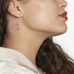 Histoire d'Or Boucles D'oreilles Pendantes Djime Or Blanc Amethyste or blanc amethyste violette