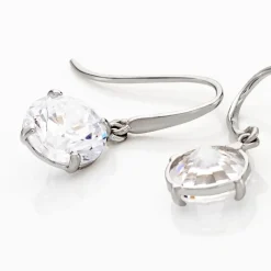 Histoire d'Or Boucles D'oreilles Pendantes Or Blanc Aedhan Oxydes Online