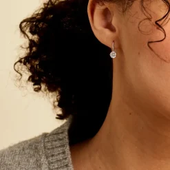 Histoire d'Or Boucles D'oreilles Pendantes Or Blanc Aedhan Oxydes Online