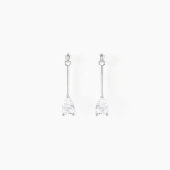 Histoire d'Or Boucles D'oreilles Pendantes Goutte Or Blanc Oxyde De Zirconium Clearance