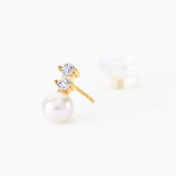 Histoire d'Or Boucles D'oreilles Pendantes Taima Or Jaune Perle De Culture Outlet