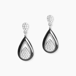 Histoire d'Or Boucles D'oreilles Pendantes Marina Cera Argent  Céramique Et Oxyde Hot
