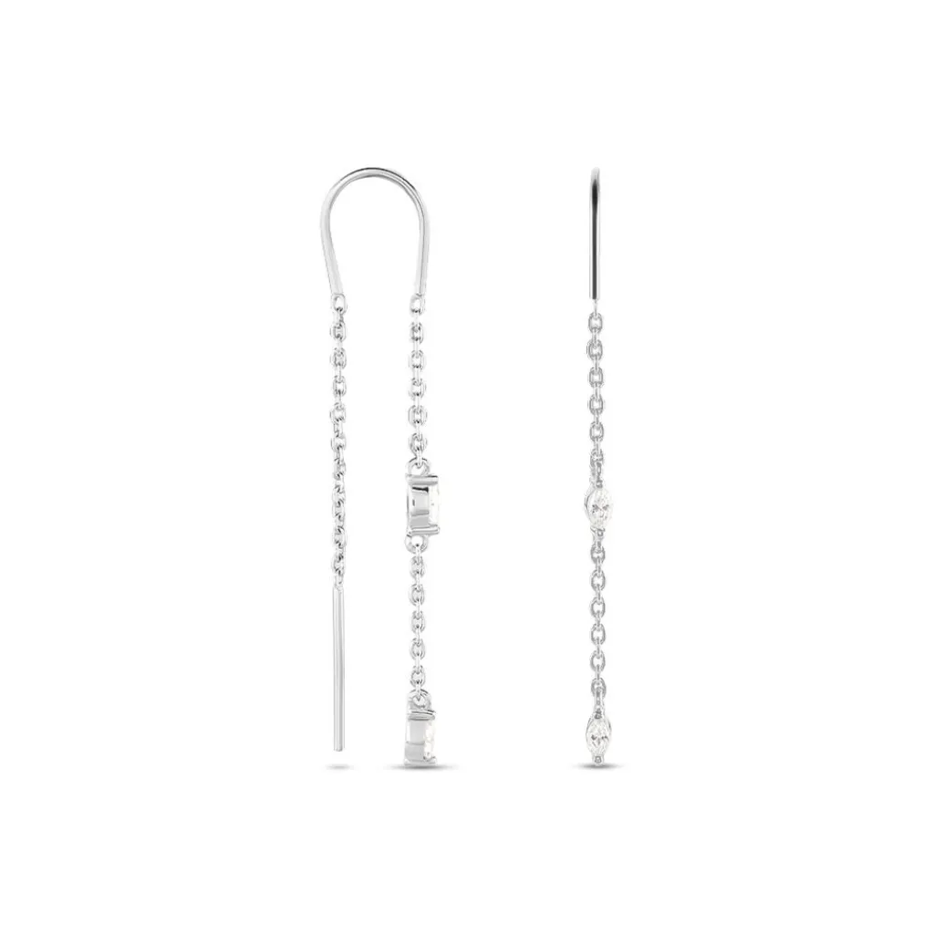 Histoire d'Or Boucles D'oreilles Pendantes Garsha Argent Blanc Oxyde De Zirconium Online